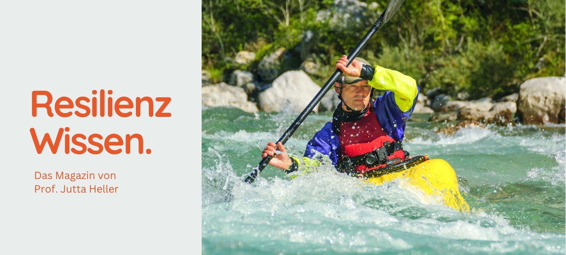 resilienz-in-veraenderungsprozessen Wildwasser-Kajakfahrer meistert anspruchsvolle Stromschnellen für gelebte Resilienz in Veränderungsprozessen und Krisenzeiten.